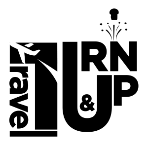 travel and turn up logo